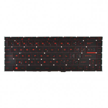 MSI GF63VR klávesnice na notebook bez rámečku černá CZ/SK podsvícená